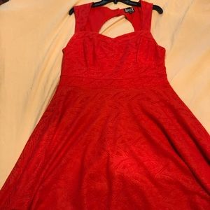 A red women’s dress